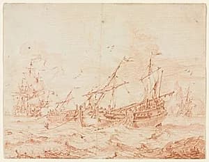 The Herring Bark by Sieuwert van der Meulen (Dutch, 1730)