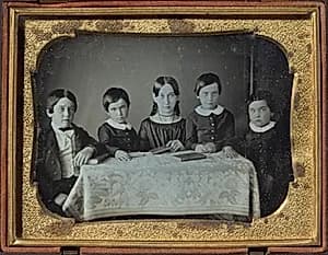 The Homework Table by Unknown Artist