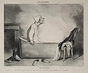 The Hot Bath by Honoré Daumier (French, 1808–1879)