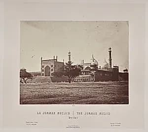 The Jummah Musjid, Delhi by Louis-Théophile Marie Rousselet (French, 1845–1929)