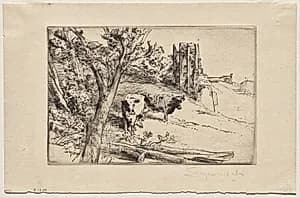 The Keep by Francis Seymour Haden (British, 1818–1910)