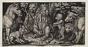 The King of Beasts by Nicolaes de Bruyn (Netherlandish, 1571–1656)