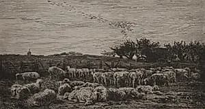 The Large Sheepfold by Charles François Daubigny (French, 1817–1878)