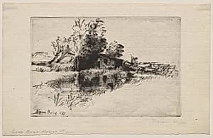 The Little Boathouse by Francis Seymour Haden (British, 1818–1910)