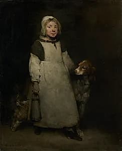 The Little Milkmaid by Théodule Ribot (French, 1823–1891)