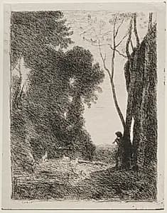 The Little Shepherd by Jean Baptiste Camille Corot (French, 1796–1875)