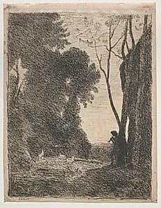 The Little Shepherd by Jean Baptiste Camille Corot (French, 1796–1875)