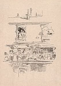 The Long Balcony by James McNeill Whistler (American, 1834–1903)