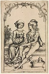 The Lovers by Wenzel von Olmütz (Bohemian)