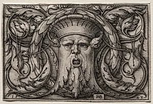 The Mask by Hans Sebald Beham (German, 1500–1550)