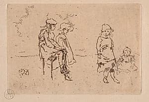 The Menpes Children by James McNeill Whistler (American, 1834–1903)