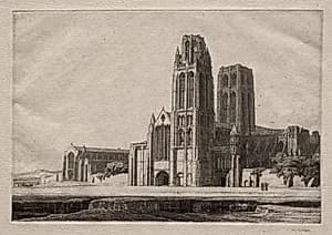The Minster by Frederick Landseer Maur Griggs (British, 1876–1938)