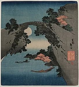 The Monkey Bridge by Katsushika Taito II (Japanese, active c. 1810–50s)