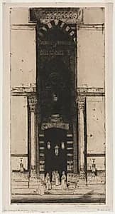 The Mosque Doorway, Cairo by David Young Cameron (British, 1865–1945)