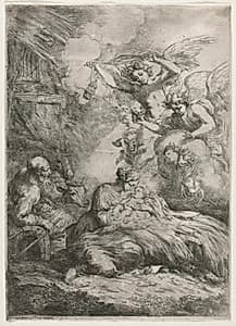 The Nativity by Bartolomeo Biscaino (Italian, 1632–1657)