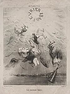 The new Icarus by Honoré Daumier (French, 1808–1879)
