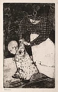 The Nursery Maid by Jean-Émile Laboureur (French, 1877–1943)