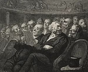 The Orchestra Seats by Honoré Daumier (French, 1808–1879)