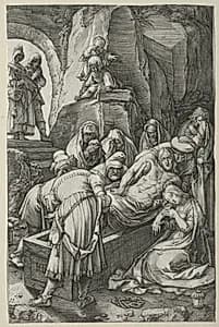 The Passion: The Entombment by Hendrick Goltzius (Dutch, 1558–1617)