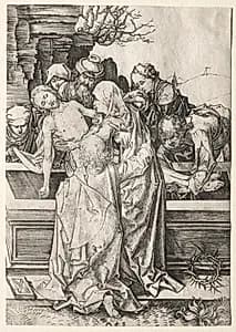 The Passion:  The Entombment by Martin Schongauer (German, c. 1450–1491)