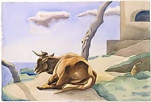 The Patient Cow by Clarence Holbrook Carter (American, 1904–2000)