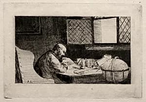 The Philosopher by Alphonse Legros (French, 1837–1911)