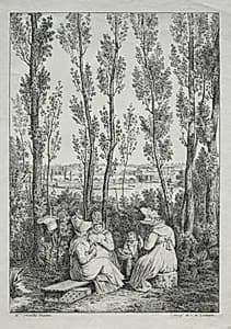 The Picnic by Alexandre Moitte (French, 1750–1828)