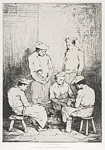 The Potato Peelers by Théodule Ribot (French, 1823–1891)