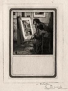 The Print Collector by Auguste Brouet (French, 1872–1941)