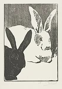 The Rabbits by Henri Charles Guérard (French, 1846–1897)