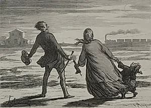 The Railway:  Too Late by Honoré Daumier (French, 1808–1879)