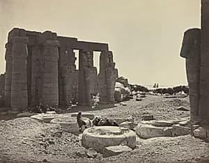 The Ramesseum, Thebes by Adolphe Braun (French, 1812–1877)