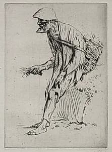 The Red Pimpernel Vender by Alphonse Legros (French, 1837–1911)