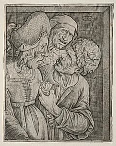 The Rich Old Woman by Agostino Veneziano (Italian, 1490–1540)