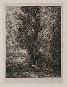 The Shepherd and Shepherdess  by Charles François Daubigny (French, 1817–1878)