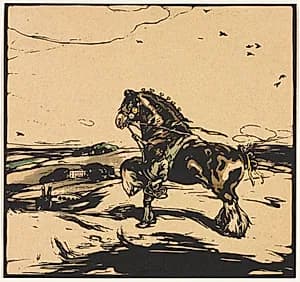 The Shire Horse by William Nicholson (British, 1872–1949)
