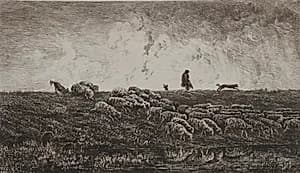 The Shower by Charles François Daubigny (French, 1817–1878)