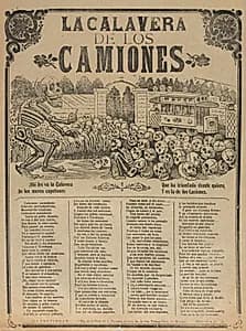 The Skeleton of the Buses by José Guadalupe Posada (Mexican, 1852–1913)