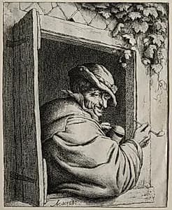 The Smoker at the Window by Adriaen van Ostade (Dutch, 1610–1684)