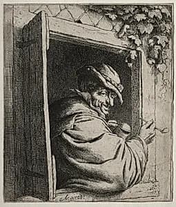 The Smoker at the Window by Adriaen van Ostade (Dutch, 1610–1684)