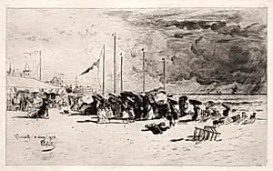 The Squall at Trouville by Félix Hilaire Buhot (French, 1847–1898)