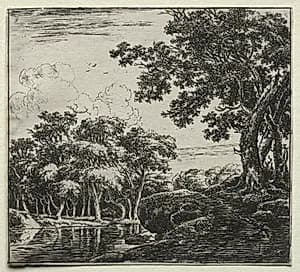 The Three Large Trees by Herman Naiwincx (Flemish, c. 1624–after 1651)