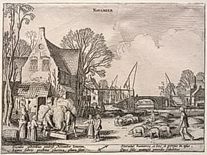 The Twelve Months: November by Jan van de Velde II (Dutch, 1593–1641)
