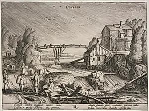 The Twelve Months: October by Jan van de Velde II (Dutch, 1593–1641)