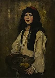 The Venetian Girl by Frank Duveneck (American, 1848–1919)