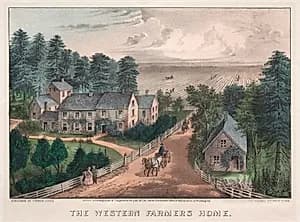The Western Farmer's Home by James Merritt Ives (American, 1824–1895)