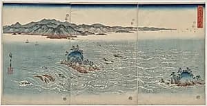 The Whirlpools of Awa by Utagawa Hiroshige (Japanese, 1797–1858)