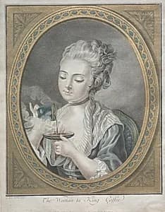 The Woman Taking Coffee by Louis-Marin Bonnet (French, 1736–1793)