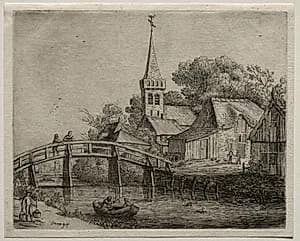 The Wooden Bridge by Jan van Goyen (Dutch, 1596–1656)