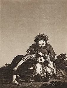 The Young Beggars by Karl Ludwig Bernhard Buchhorn (German, 1770–1856)